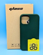 Capa de silicone verde com protetor de tela de vidro temperado para iPhone 12/12 Pro  comprar usado  Enviando para Brazil