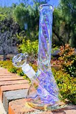 Cachimbo de água 12" arco-íris torção vidro grosso narguilé narguilé narguilé com tigela, usado comprar usado  Enviando para Brazil