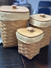 Longaberger baskets wooden for sale  Fort Pierce