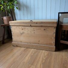 Victorian pine trunk for sale  LEE-ON-THE-SOLENT