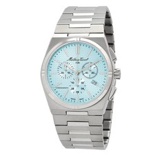 Relógio masculino Mathey-Tissot Zoltan cronógrafo quartzo mostrador azul H117CHSK, usado comprar usado  Enviando para Brazil