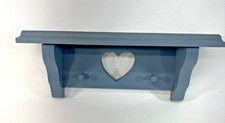 Prateleira de parede de madeira azul claro recorte de coração com 2 pinos casa de campo 4" de profundidade comprar usado Prateleira de parede de madeira azul claro recorte de coração com 2 pinos casa de campo 4" de profundidade comprar usado  Enviando para Brazil