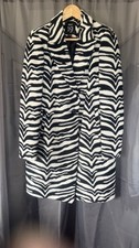 Zebra print coat for sale  BEACONSFIELD