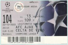 Ticket Ajax Celta Champions League 2003-2004 comprar usado  Enviando para Brazil