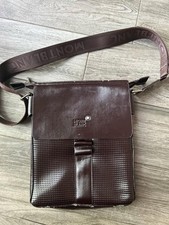 Bolsa carteiro Montblanc couro tiracolo marrom comprar usado  Enviando para Brazil