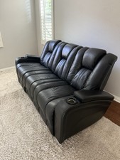 Black reclinable couch for sale  San Diego
