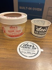 Vintage Dee's Cottage Cheese Brunswick e panela de sorvete filme adereço TV, usado comprar usado  Enviando para Brazil