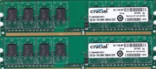 KIT DE MEMÓRIA RAM DIMM 2GB 2x1GB PC2 6400 CRUCIAL MICRON CT12864AA800.M8FH DDR2-800 comprar usado  Enviando para Brazil