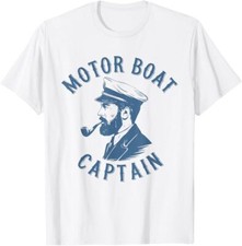 Camiseta Funny Motor Boat Captain, usado comprar usado  Enviando para Brazil