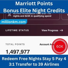 Pontos Marriott Bonvoy 60K, resgate diárias grátis, transferência para United 30.000 milhas, usado comprar usado  Enviando para Brazil