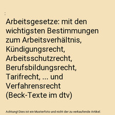 Arbeitsgesetze den wichtigsten gebraucht kaufen  Trebbin