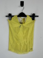 Blusa Just Cavalli amarela tricot malha motivo lagarto halter tamanho P comprar usado  Enviando para Brazil