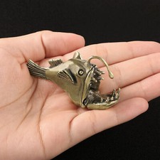 Antyczna latarnia ryba mosiądz mały ornament rękodzieło oceanicznej gigantycznej bestii na sprzedaż  Wysyłka do Poland