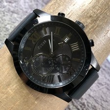 Relógio Guess Steel masculino U1055G1 cronógrafo vestido borracha quartzo analógico 45mm 8 1/4" comprar usado  Enviando para Brazil