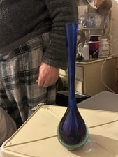 Tall blue glass for sale  POOLE