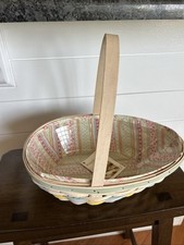 2009 Longaberger Grande Cesta de Páscoa Caiada de Branco Forro e Protetor Cor Pastel comprar usado  Enviando para Brazil