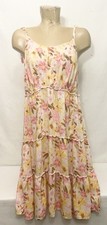Vestido AUW Sun Plus Size 1x 34” Linha A Sem Mangas Rosa Amarelo Linha A Elástica comprar usado  Enviando para Brazil