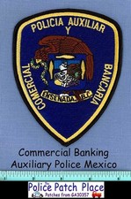 Patch de polícia auxiliar de banco COMERCIAL BANCARIA POLICIA AUXILIARY MEXICO ENSENADA, usado comprar usado  Enviando para Brazil