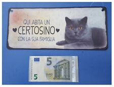 Targa vintage gatto usato  Cairo Montenotte