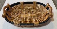 Rattan wood basket for sale  Swampscott