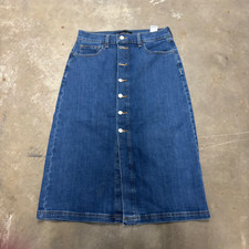 Saia jeans feminina Banana Republic 27x4R azul lavagem média algodão stretch comprar usado  Enviando para Brazil