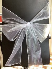 White organza sashes for sale  BUDLEIGH SALTERTON