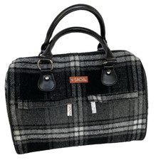 Bolsa de piquenique SACHI 3 bolsos com zíper cinza/preto xadrez alça dupla refrigerador comprar usado  Enviando para Brazil