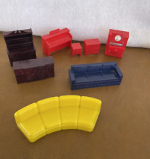 LOTE Vintage de Móveis para Casa de Bonecas Marx Cozinha Sala de Estar Quarto Berçário Banheiro comprar usado  Enviando para Brazil