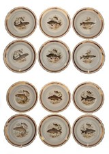 Assiettes poisson porcelaine d'occasion  Fontenay-le-Comte