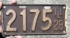Placa curta vintage 1928 Illinois 2175 número baixo - 9,5", usado comprar usado Placa curta vintage 1928 Illinois 2175 número baixo - 9,5", usado comprar usado  Enviando para Brazil