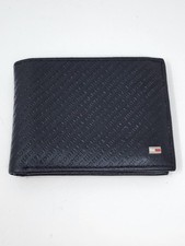 Carteira masculina Tommy Hilfiger couro preto bandeira logotipo porta-cartão de identificação bi dobrável comprar usado  Enviando para Brazil