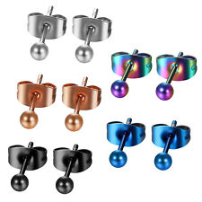 10 peças brincos masculinos femininos de aço inoxidável polido bola redonda 3mm-8mm, usado comprar usado  Enviando para Brazil