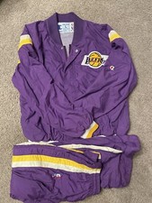 Vintage Anos 80 90 Los Angeles Lakers Champion Warm Up Conjunto Completo Tamanho G comprar usado  Enviando para Brazil