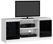 AKORD SZAFKA RTV 120 cm 2D 1P CZARNY AKRYL WYSOKI POŁYSK na sprzedaż  PL