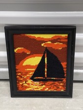 Embroidered picture ship for sale  Pflugerville