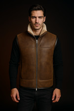 Men brown sheepskin for sale  BIRMINGHAM