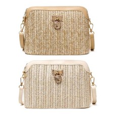 Bolsa de ombro feminina boho palha tecido moda praia concha tiracolo bolsas carteiro comprar usado  Enviando para Brazil