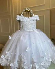 Usado, Vestido de baile branco florista festa de aniversário sem mangas Natal princesa comprar usado  Enviando para Brazil