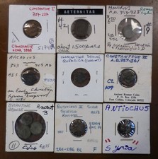 Lote de 11 moedas antigas, maiores 16 mm, etiquetas de identificação de colecionadores anteriores estão incluídas comprar usado  Enviando para Brazil