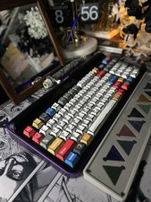 Teclado mecânico personalizado pré-construído sem caixa TARGA98 preto roxo quadrinhos comprar usado  Enviando para Brazil