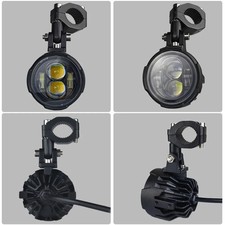 Pareja luces antiniebla LED 100W moto farol auxiliar doble color intermitente comprar usado  Enviando para Brazil