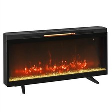 Chimenea eléctrica de cuarzo infrarrojo negro de 42 pulgadas Style Selections - Montaje en pared segunda mano  Embacar hacia Mexico