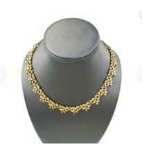 Usado, Colar Vintage de Folhas TRIFARI com Elos em Tom Dourado, Assinado comprar usado  Enviando para Brazil