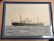Aquarelle marine bateau d'occasion Aquarelle marine bateau d'occasion  Charolles