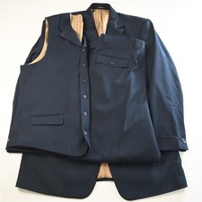 Usado, Colete masculino jaqueta calça terno TV Harvi 42L 36x32 azul escuro 3 peças comprar usado  Enviando para Brazil