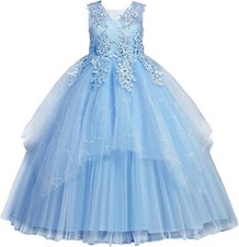 Usado, Vestido de menina das flores para casamento infantil princesa de tule vestidos longos vestido de dança para meninas comprar usado  Enviando para Brazil