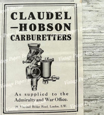 Claudel hobson carburetters for sale  TEDDINGTON