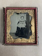Estojo dividido foto Ambrotype bebê com quebra, usado comprar usado  Enviando para Brazil