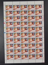 Folha de 50 selos de Natal contemporâneos US SCOTT 2579 29 CENTAVOS ROSTO, SEM MARCA DE CHARNEIRA, usado comprar usado  Enviando para Brazil