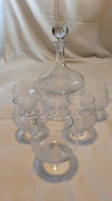 Vintage decanter etched for sale  Lake Placid